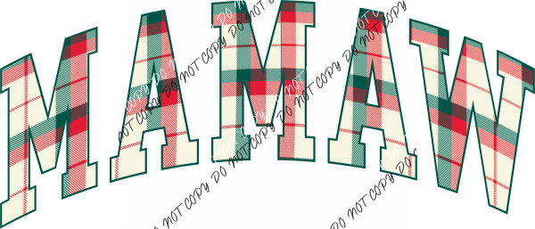 Christmas Plaid Mamaw Dtf Transfer Rtp Transfers