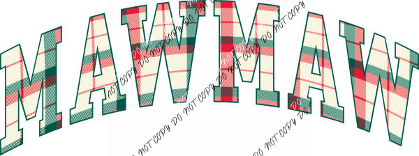 Christmas Plaid Maw Dtf Transfer Rtp Transfers