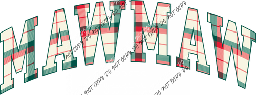 Christmas Plaid Maw Dtf Transfer Rtp Transfers