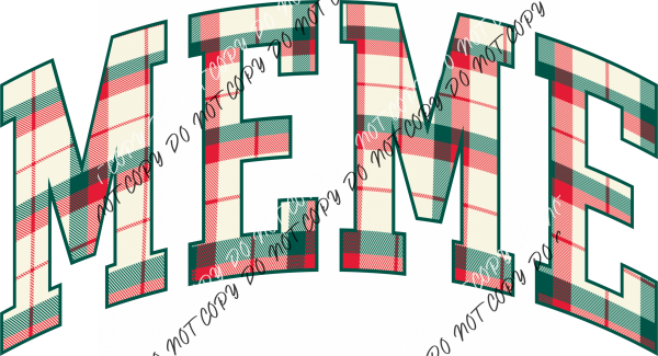 Christmas Plaid Meme Dtf Transfer Rtp Transfers