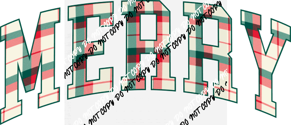 Christmas Plaid Merry DTF Transfer - We Print U Press DTF Transfers