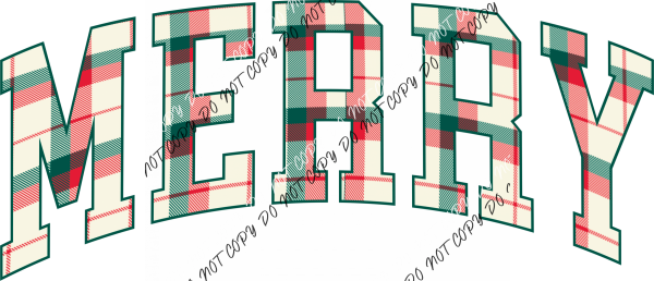 Christmas Plaid Merry Dtf Transfer Rtp Transfers