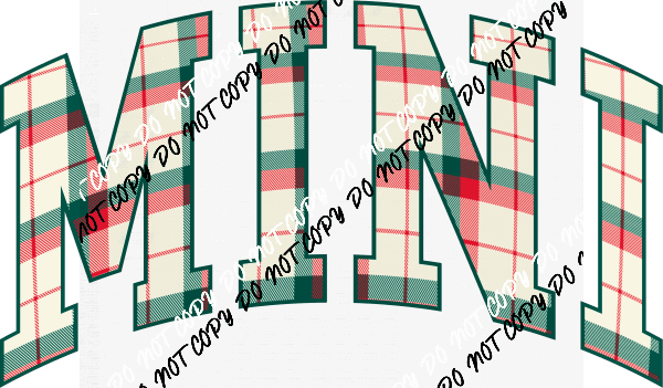 Christmas Plaid Mini DTF Transfer - We Print U Press DTF Transfers