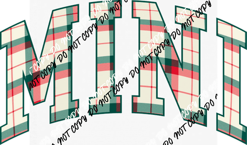 Christmas Plaid Mini DTF Transfer - We Print U Press DTF Transfers