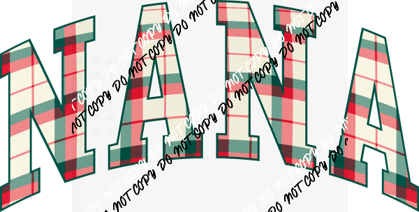 Christmas Plaid Nana DTF Transfer - We Print U Press DTF Transfers