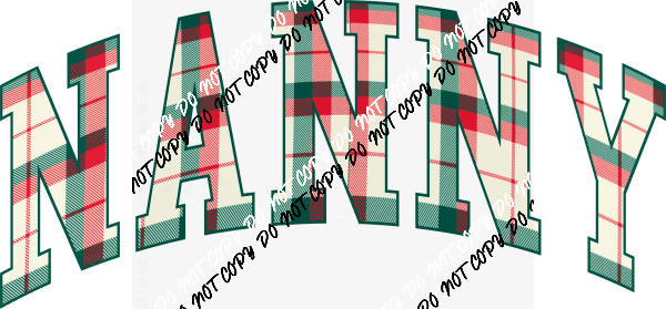 Christmas Plaid Nanny DTF Transfer - We Print U Press DTF Transfers