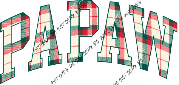 Christmas Plaid Papaw Dtf Transfer Rtp Transfers