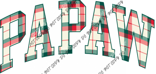 Christmas Plaid Papaw Dtf Transfer Rtp Transfers