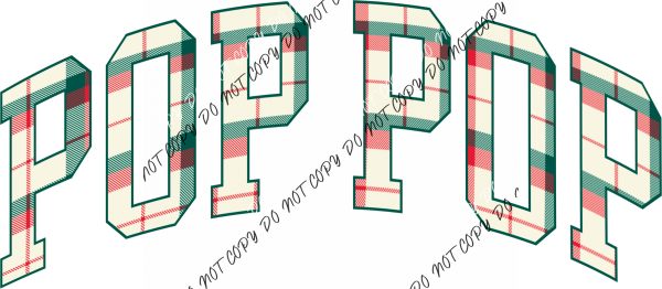 Christmas Plaid Pop Dtf Transfer Rtp Transfers