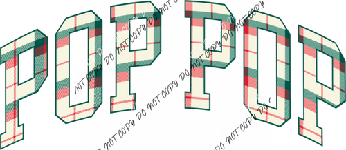 Christmas Plaid Pop Dtf Transfer Rtp Transfers