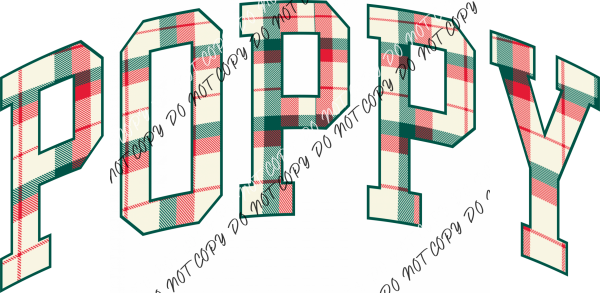 Christmas Plaid Poppy Dtf Transfer Rtp Transfers