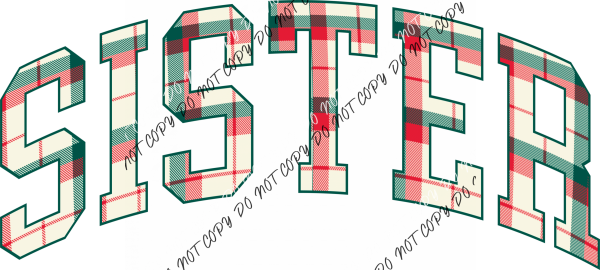 Christmas Plaid Sister Dtf Transfer Rtp Transfers