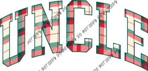 Christmas Plaid Uncle Dtf Transfer Rtp Transfers