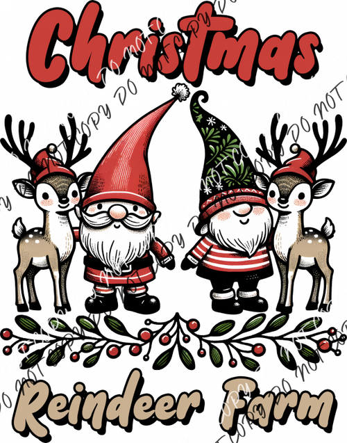 Christmas Reindeer Farm Dtf Transfer Rtp Transfers