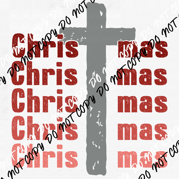 Christmas Repeat Cross DTF Transfer - We Print U Press DTF Transfers