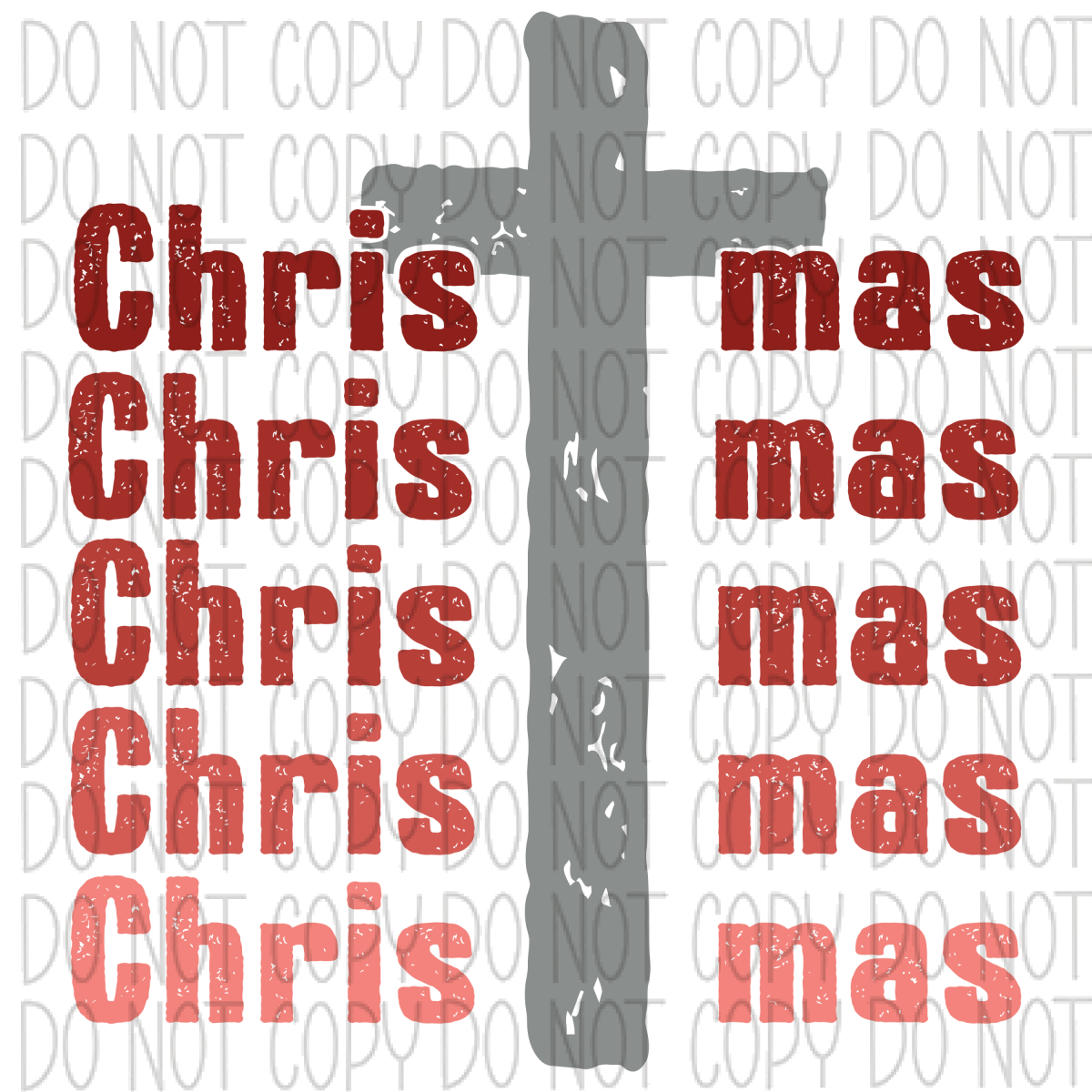 Christmas Repeat Cross Dtf Transfer