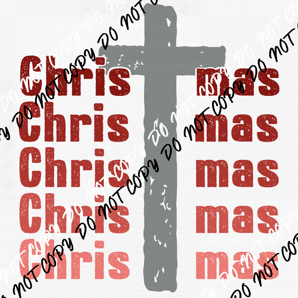 Christmas Repeat Cross DTF Transfer - We Print U Press DTF Transfers