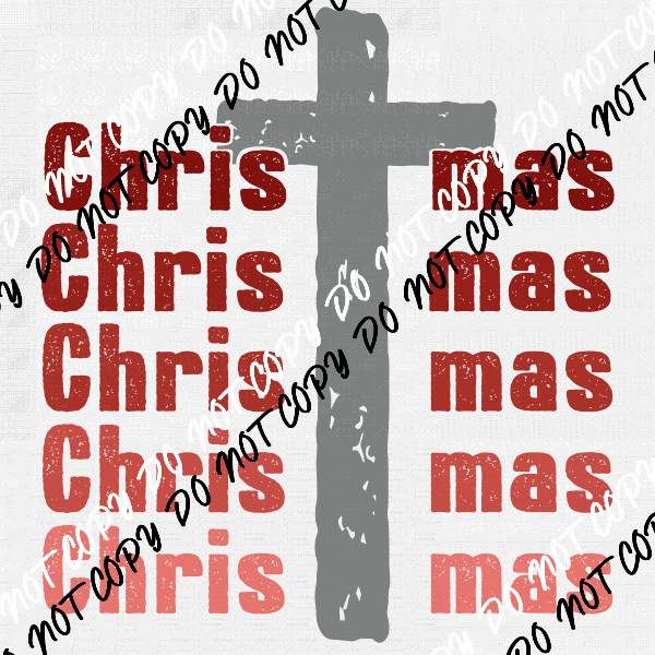 Christmas Repeat Cross DTF Transfer - We Print U Press DTF Transfers