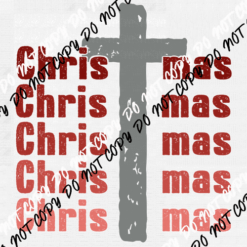 Christmas Repeat Cross DTF Transfer - We Print U Press DTF Transfers