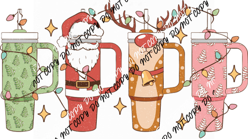 Christmas Tumbler Crew DTF Transfer - We Print U Press DTF Transfers