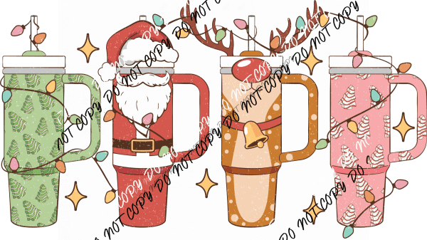 Christmas Tumbler Crew DTF Transfer - We Print U Press DTF Transfers