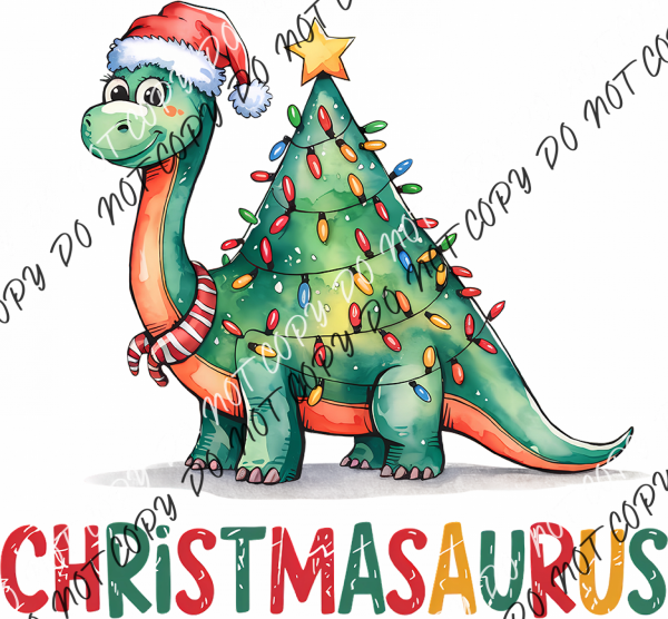 Christmasaurus DTF Transfer RTP DTF Transfers