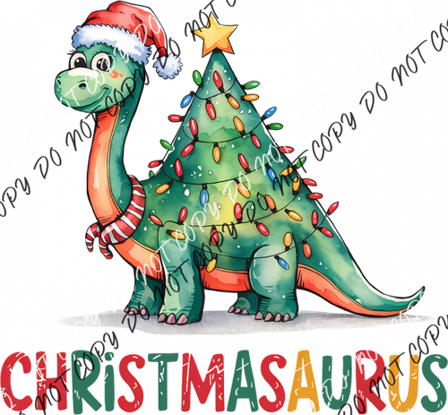 Christmasaurus DTF Transfer RTP DTF Transfers