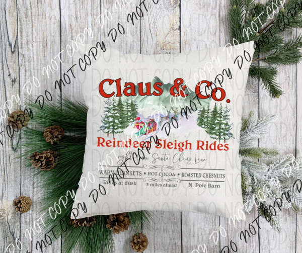 Claus & Co Reindeer Sleigh Rides Dtf Transfer