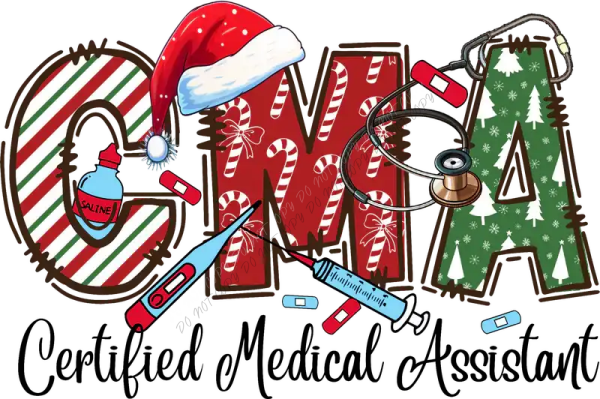 CMA Christmas Medical Assistant DTF Transfer - RTP DTF Transfer