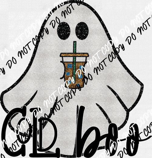 Cold Boo Ghost faux sequin DTF Transfer - We Print U Press DTF Transfers