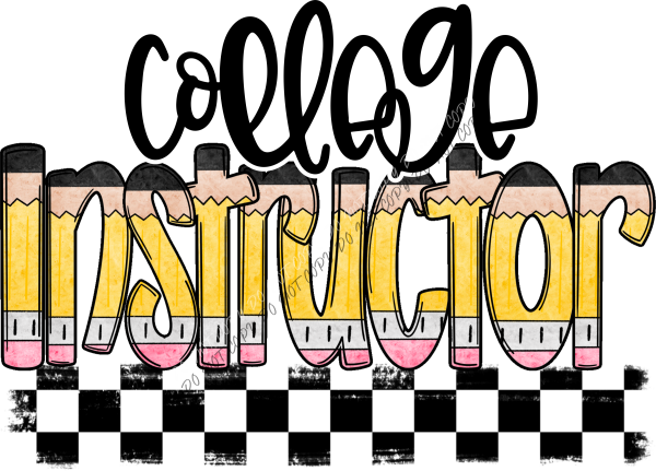 College Instructor Pencil DTF Transfer RTP DTF Transfers