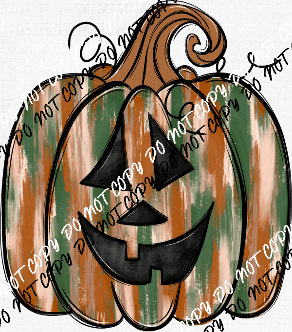 Color Splotch Pumpkin Green and Rust DTF Transfer - We Print U Press DTF Transfers