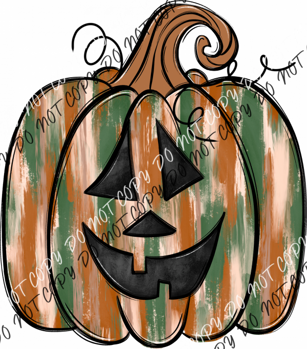 Color Splotch Pumpkin Green And Rust Dtf Transfer Rtp Transfers