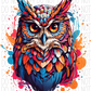 Colorful Owl Dtf Transfer Rtp Transfers