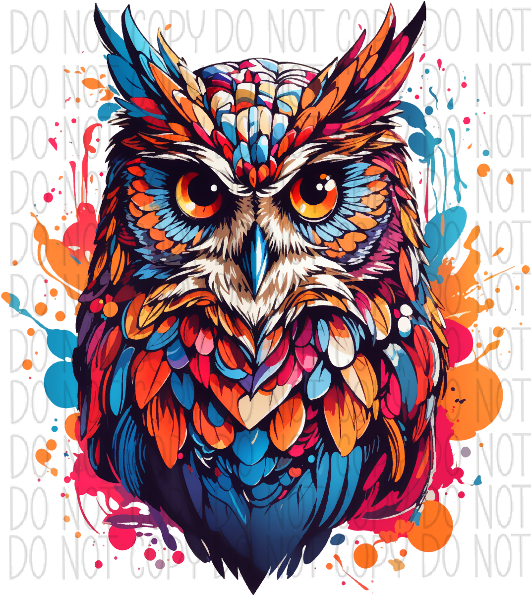 Colorful Owl Dtf Transfer Rtp Transfers