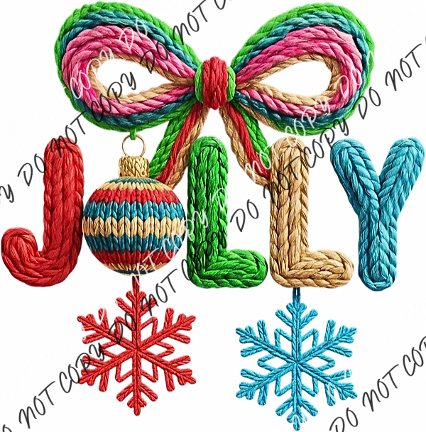 Colorful Yarn Jolly DTF Transfer RTP DTF Transfers