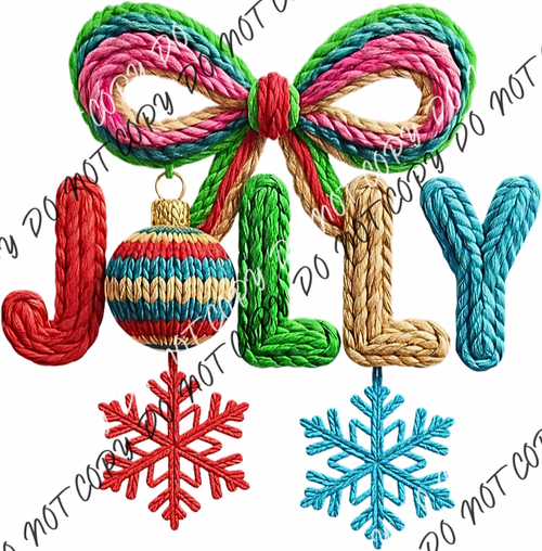 Colorful Yarn Jolly DTF Transfer RTP DTF Transfers