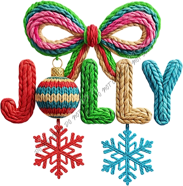 Colorful Yarn Jolly DTF Transfer RTP DTF Transfers