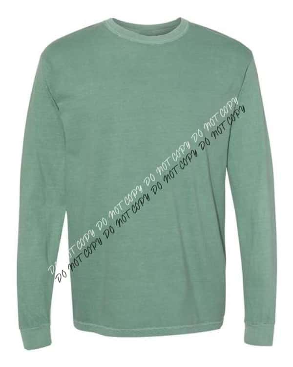 Comfort Colors Garment - Dyed Heavyweight Long Sleeve T-Shirts - We Print U Press DTF Transfers
