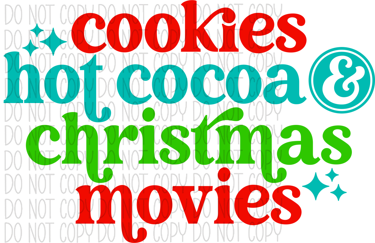 Cookies Cocoa Christmas Movies Sparkle Dtf Transfer