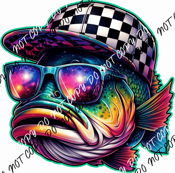 Cool Galaxy Fish DTF Transfer - We Print U Press DTF Transfers