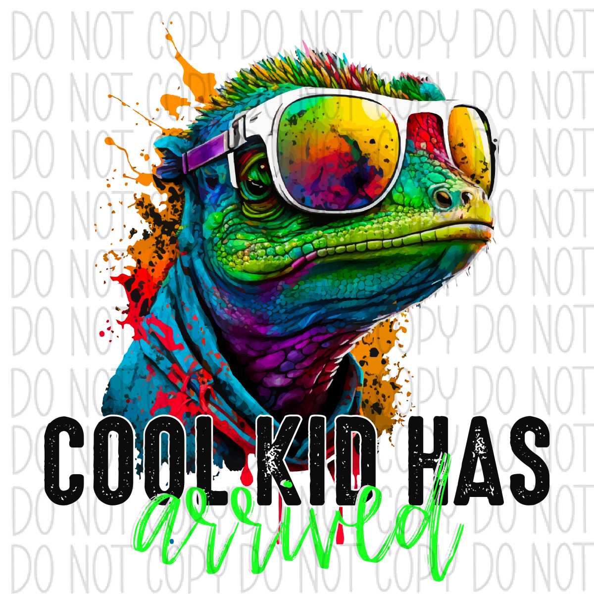 Cool Kid Has Arrived Dinosaur Dtf Transfer