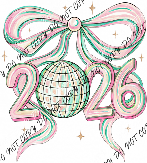 Coquette Bow Disco Ball 2026 DTF Transfer RTP DTF Transfers