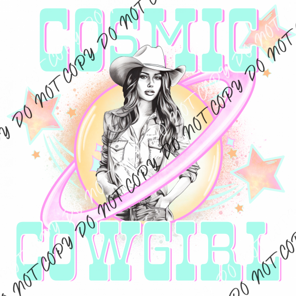 Cosmic Cowgirl Dtf Transfer