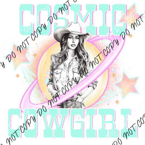 Cosmic Cowgirl Dtf Transfer