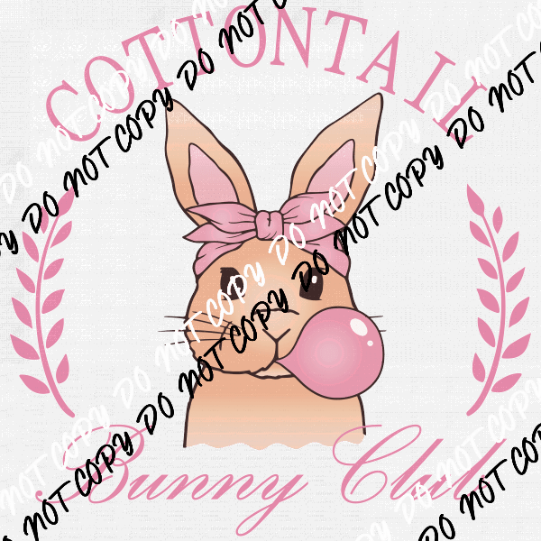 Cottontail Bunny Club DTF Transfer - We Print U Press DTF Transfers