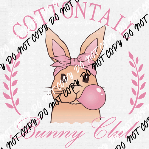 Cottontail Bunny Club DTF Transfer - We Print U Press DTF Transfers