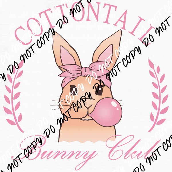 Cottontail Bunny Club DTF Transfer - We Print U Press DTF Transfers