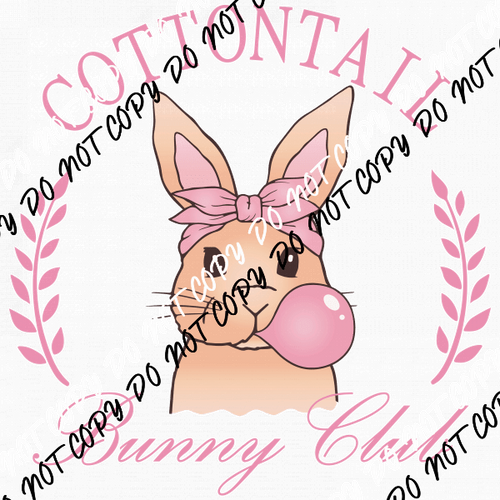 Cottontail Bunny Club DTF Transfer - We Print U Press DTF Transfers