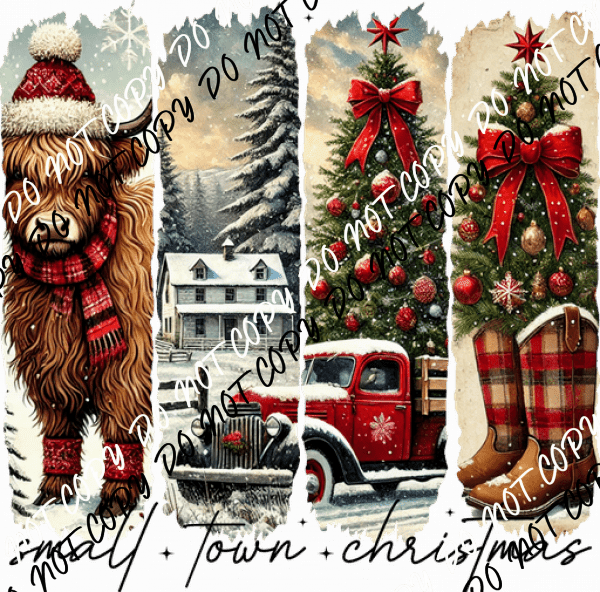 Country Christmas Collage DTF Transfer - We Print U Press DTF Transfers